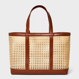 Universal Thread Brown and Natural Woven Tote